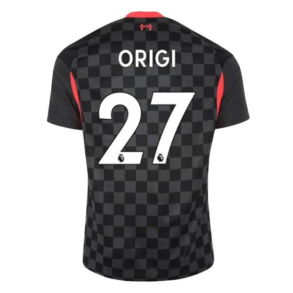 Camiseta Liverpool NO.27 Origi Tercera equipo 2020-2021 Negro